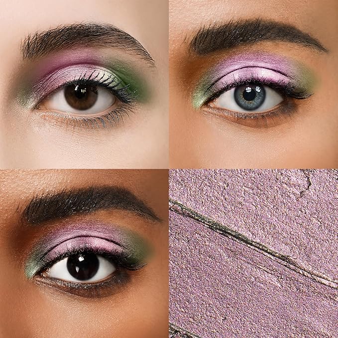 Cream Waterproof Hypoallergenic Eyeshadow Stick, long wear Metallic Glitter Matte Eye Shadow Pencil With Makeup Brush, Eye Brightener, 57 Pink Diamond Metallic