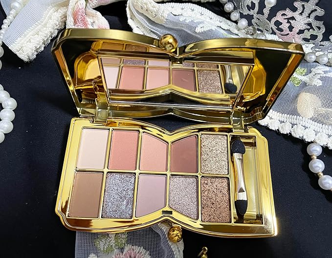 Glitter Eyeshadow Palette, 10 Colors Sparkle Shimmer & Matte Eye Shadow Highly Pigmented Waterproof Long Lasting Makeup Set (Color 10)