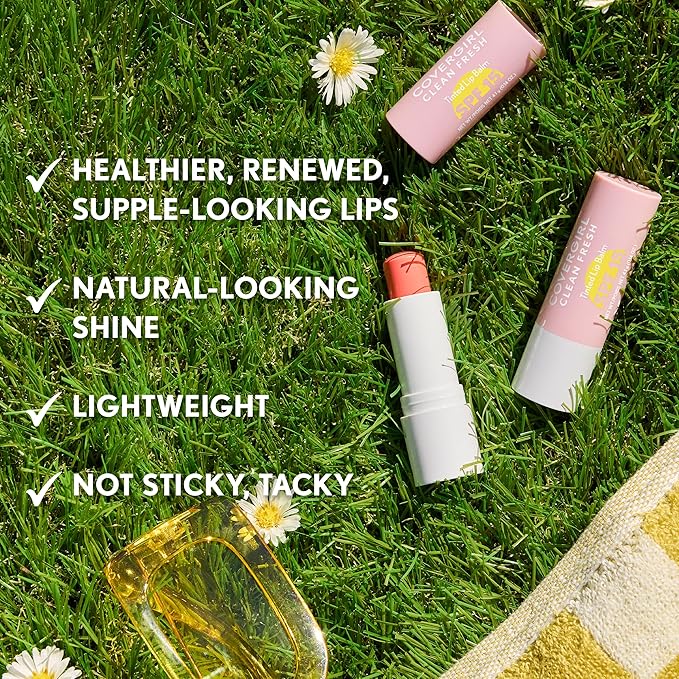 COVERGIRL Clean Fresh Tinted Lip Balm SPF 15-20 - Orange You A Cutie, with Mineral Sunscreen, Moisturizing, Vegan Formula, 0.14oz