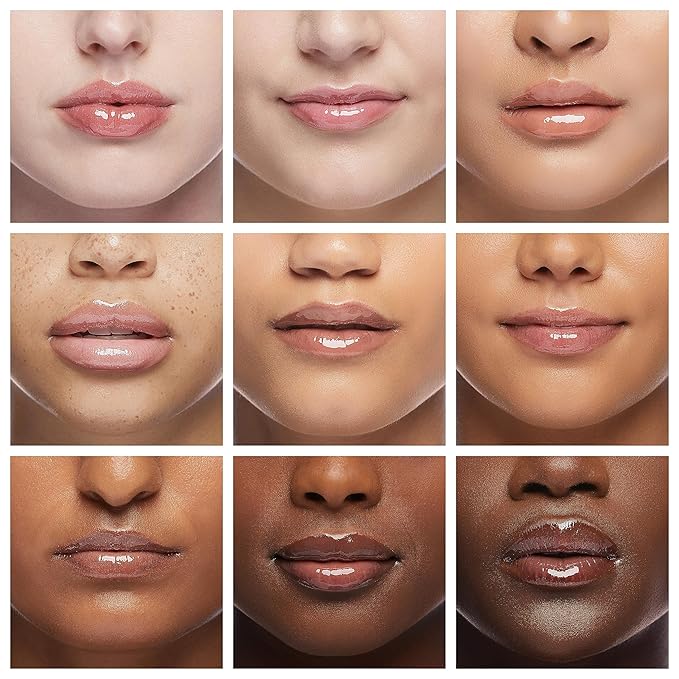 Beauty Glazed Big Brush Head Lip Oil, Ultra-Hydrating & Nourishing, Smooth Glossy Finish Lip Glow Oil, Shiny and Vegan Tinted Lip Gloss, Non-Sticky Formula (101# MEET)